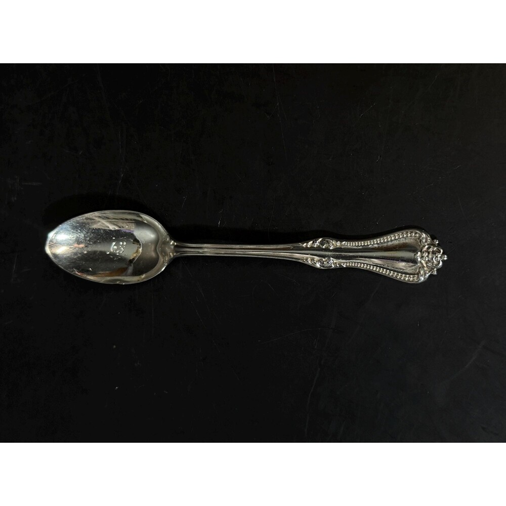 Antique Reed & Barton Sterling Silver Teaspoon Ornate Floral Handle 1900